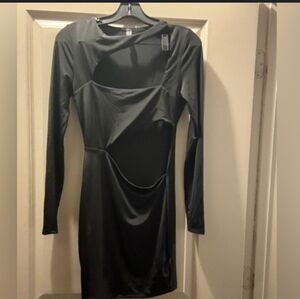 Black‎ Cut Out Detail Mini Dress